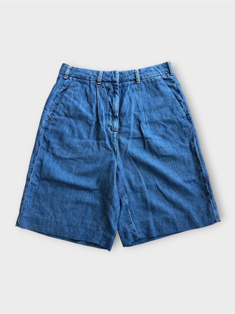 EUC Pilcro by Anthropology Relaxed Blue Women's Denim Jorts | Size 28